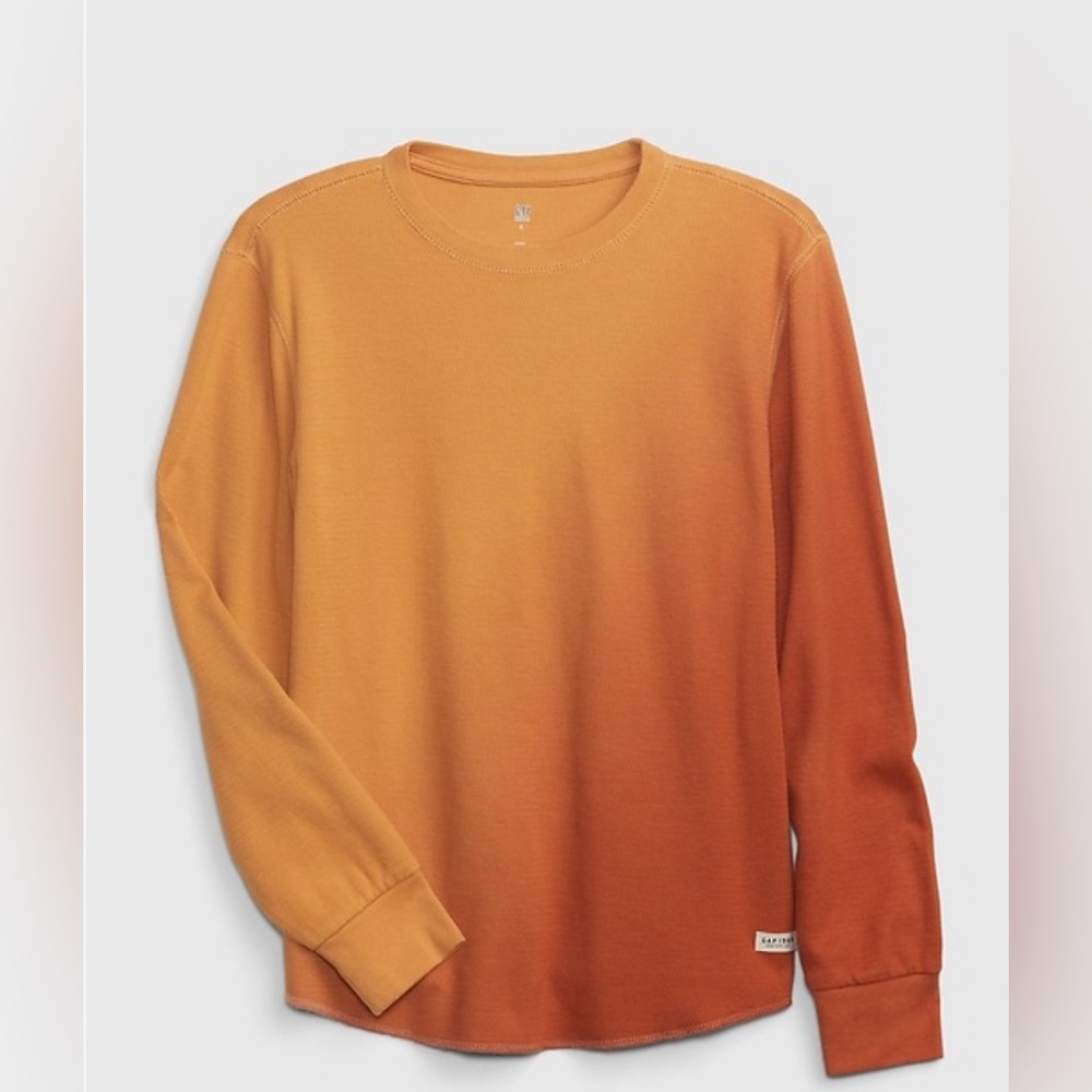 Baby Gap Orange Ombre waffle shirt 2T